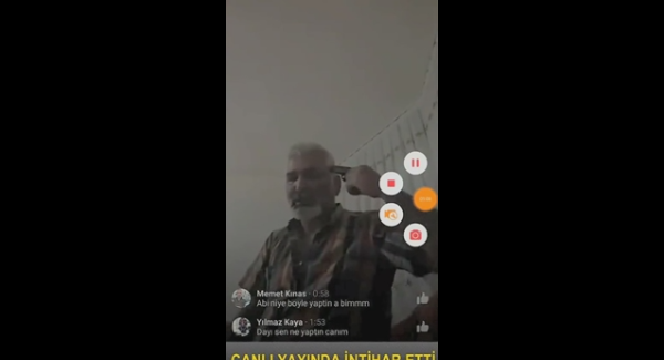 Турок убил себя в прямом эфире из-за помолвки дочери