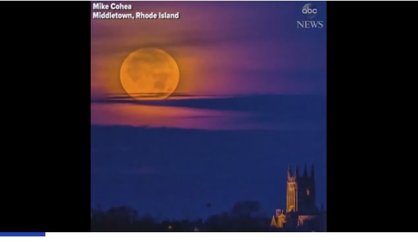В сети появилось видео суперлуния