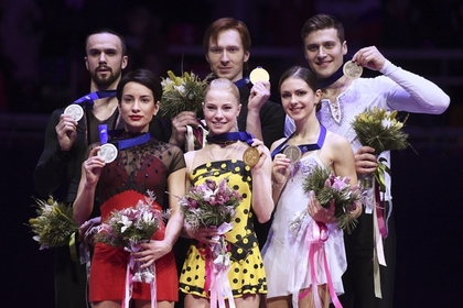 Российские пары заняли весь пьедестал на чемпионате Европы по фигурному катанию