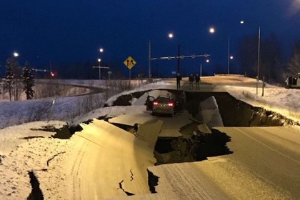 На Аляске произошло мощное землетрясение