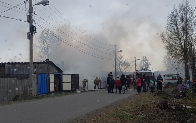 Пожар в п.Солнечный