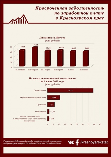 Долги по зарплате в Красноярском крае выросли к началу лета до 60 млн
