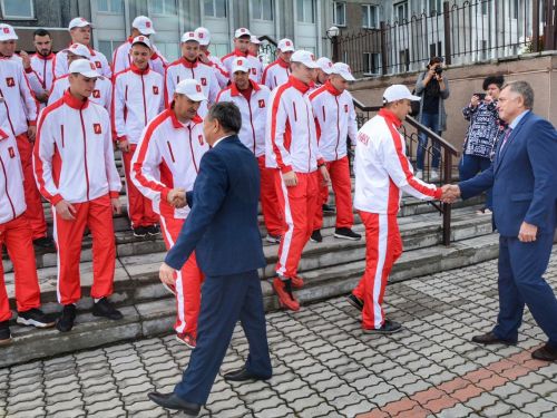 Первые лица города напутствовали команду Ачинска перед XII летними спортивными играми