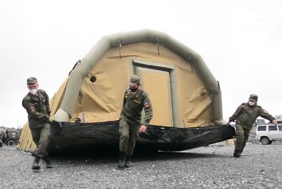 Военные сворачивают полевой госпиталь в Красноярском крае