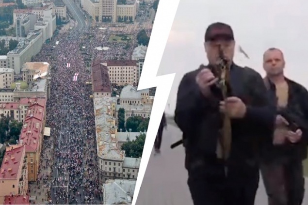 Лукашенко вышел с автоматом и в бронежилете: как прошел пятнадцатый день протестов в Белоруссии