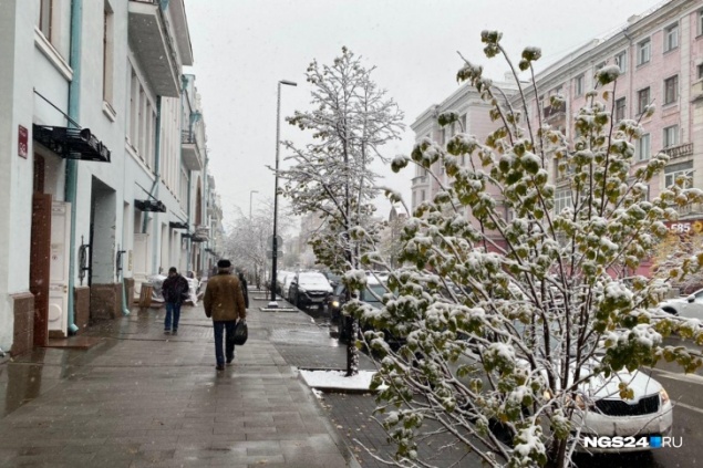 В выходные в Красноярске ожидаются снег с заморозками