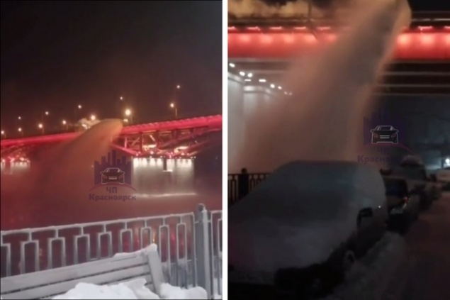 За сброс снега в Енисей и на машины с Николаевского моста пообещали оштрафовать подрядчиков