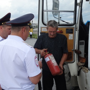 Дорожные полицейские организовали массовую проверку пассажирского транспорта