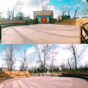 В парке «Троицкий» завершается строительство амфитеатра