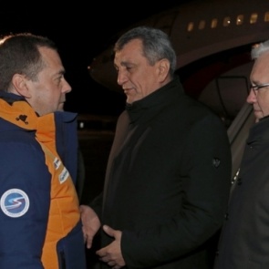 Премьер-министр Дмитрий Медведев прибыл в Красноярск