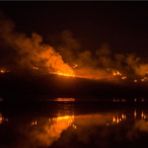 Жителей Абакана напугало огненное зарево на границе с Красноярским краем. Пожар никто не тушил