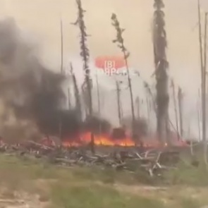 Масштабные пожары в Сибири попали на видео