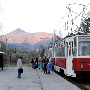 В хакасских Черемушках на единственной линии столкнулись два попутных трамвая