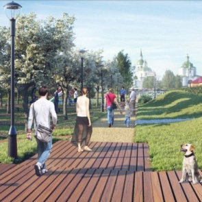 В Енисейске планируют разбить новый сквер с ручьем за 50 миллионов рублей
