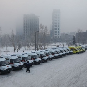 В территории Красноярского края отправились 34 машины скорой помощи