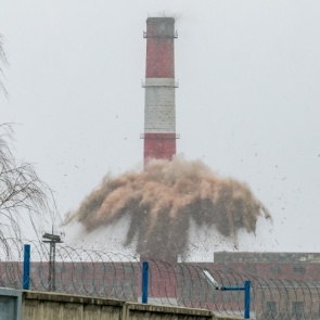 На красноярской ТЭЦ-2 взорвали трубу