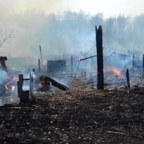 В Абанском районе жители деревни подожгли траву и спалили пять заброшенных домов. Жилые удалось отстоять