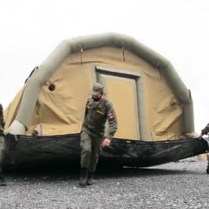 Военные сворачивают полевой госпиталь в Красноярском крае