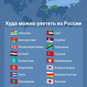 Россия возобновит авиасообщение еще с тремя странами