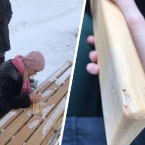 Лавки за 85 тысяч в путинском сквере оказались из дешевой древесины