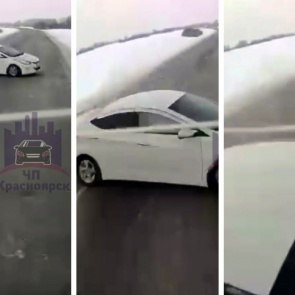 Регистратор фуры снял жуткую аварию — Hyundai с двумя людьми размазало о грузовик