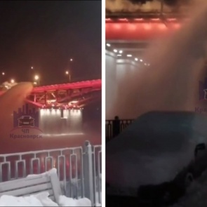 За сброс снега в Енисей и на машины с Николаевского моста пообещали оштрафовать подрядчиков