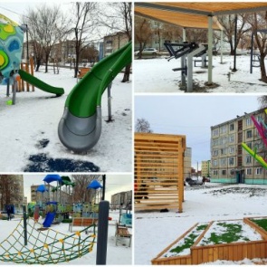 Сквер на ул. Дружбы Народов преобразился яркими зонами отдыха и развлечений