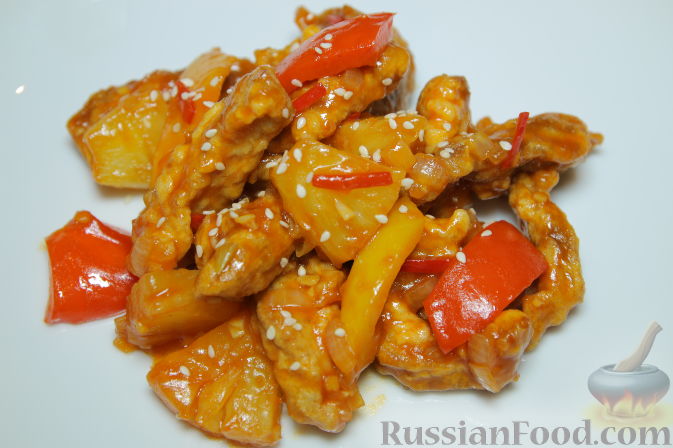 Свинина в кисло-сладком соусе