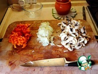 Салат с грибами, крабовыми палочками и сладким перцем