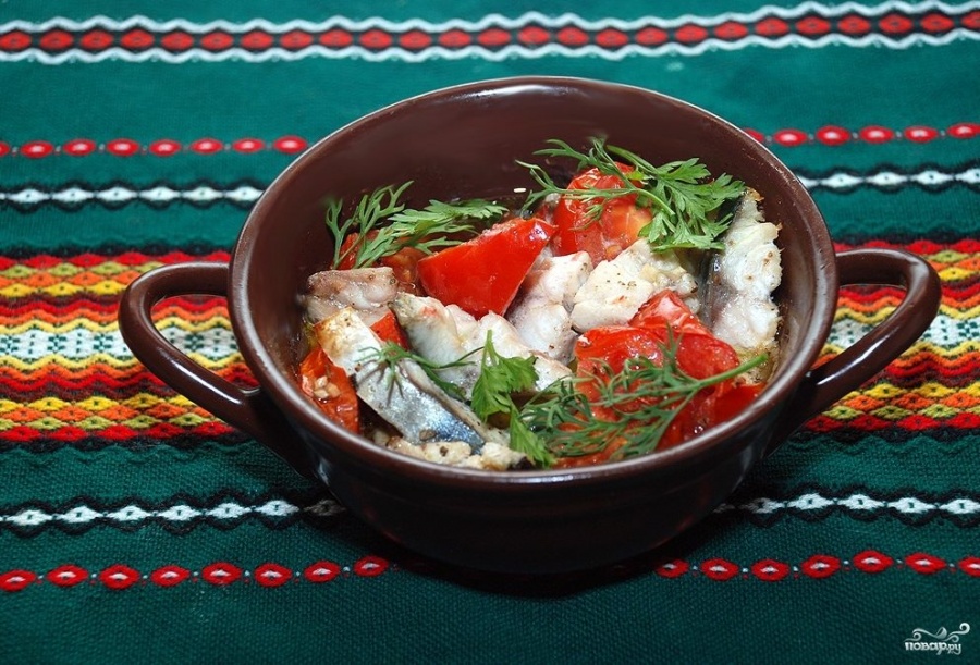 Cкумбрия кусочками в духовке