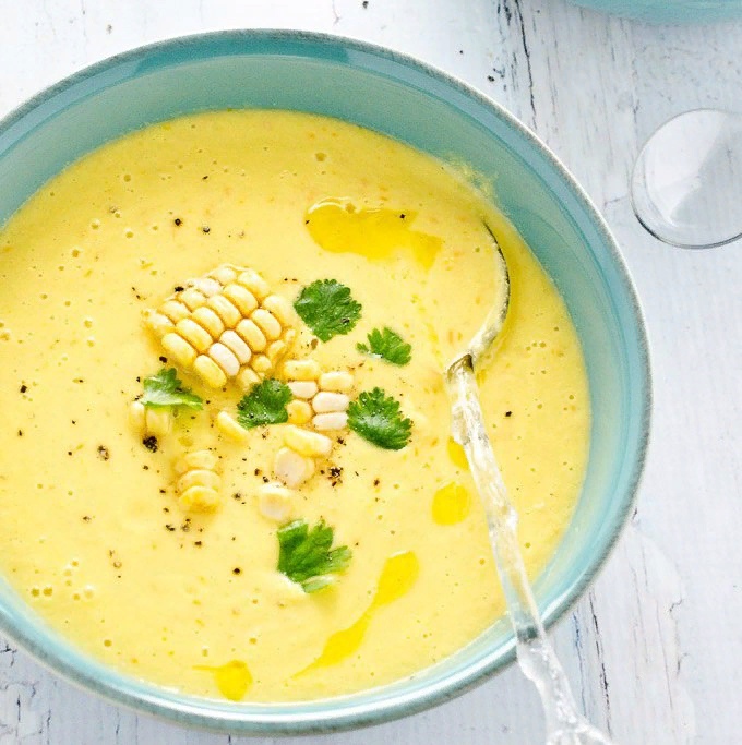 Гаспачо из сладкой кукурузы