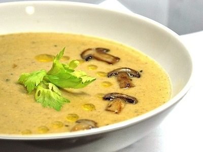 Суп с сыром и грибами