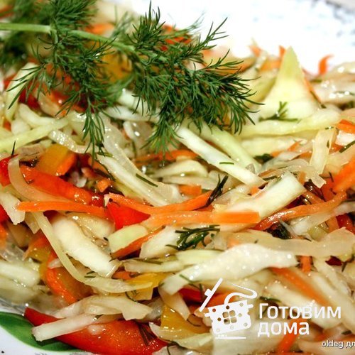 Салат с капустой "Пестренький"