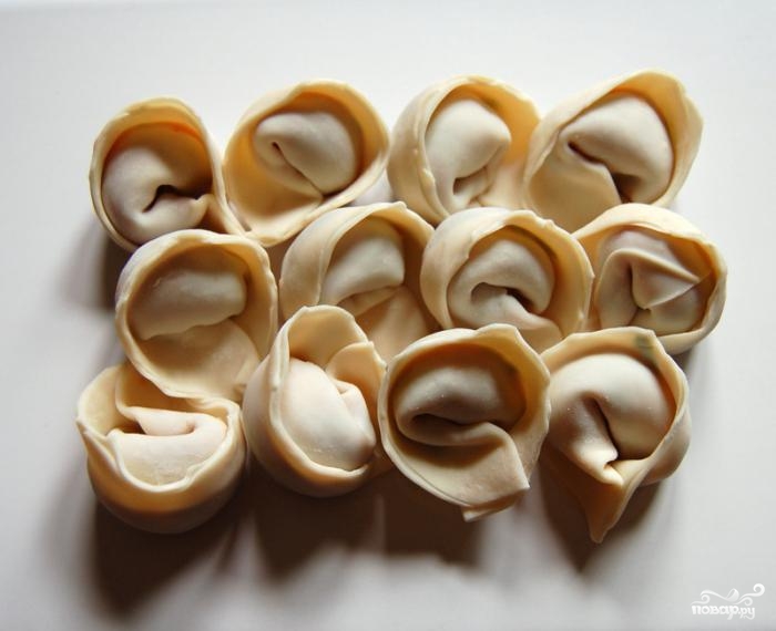 Постные пельмени с капустой