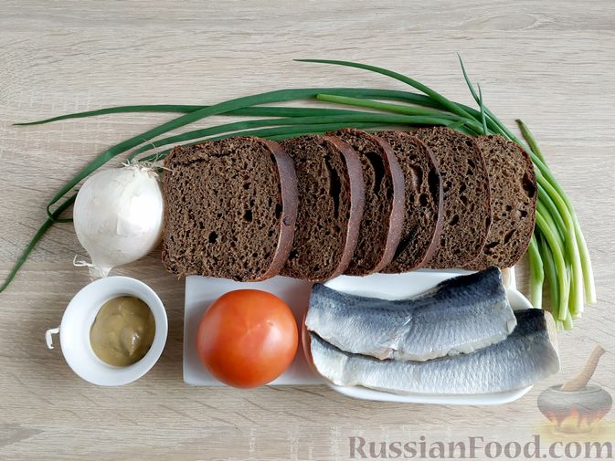 Круглые бутерброды с сельдью