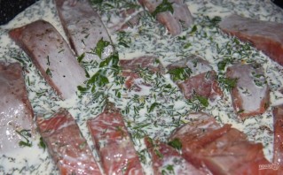 Красная рыба под сливочным соусом