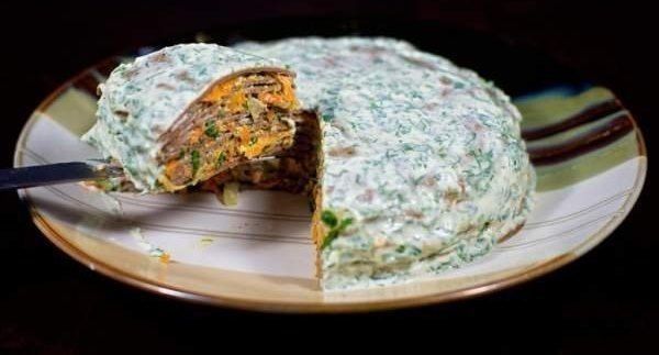 Торт печеночный "Праздничный"