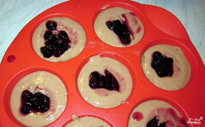 Маффины с черничным джемом