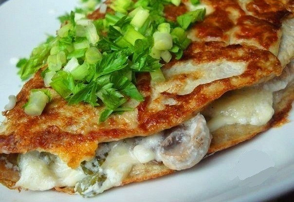 Бризоль с шампиньонами